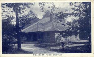 BOSTON MA Franklin Park BICYCLE Old Postcard