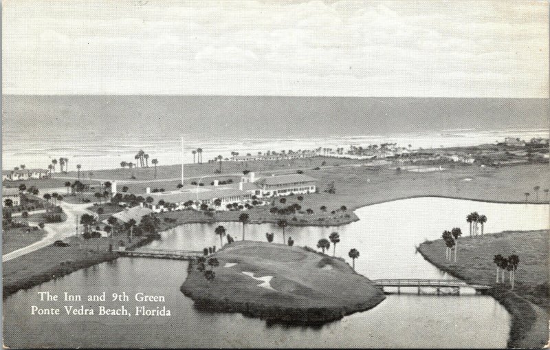 Vtg 1940s The Inn and 9th Green Ponte Vedra Beach Florida FL Unused Postcard