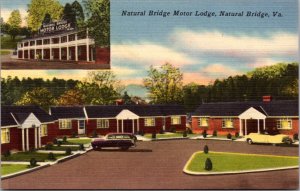 Linen Postcard Natural Bridge Motor Lodge in Natural Bridge, Virginia