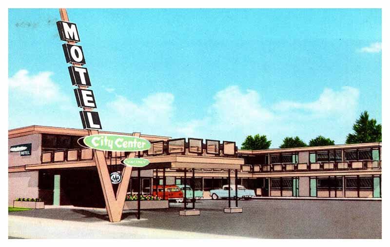 Postcard MOTEL SCENE Bozeman Montana MT AT5923