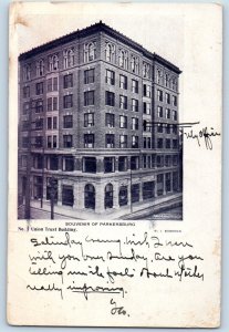 West Virginia Postcard Souvenir Parkersburg Union Trust Building c1910 Vintage