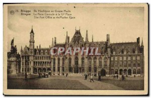 Old Postcard Bruges The central station has the main square