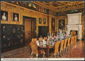 Wiltshire Postcard - The State Dining Room, Longleat House, Warminster  RR2902