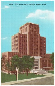 VINTAGE POSTCARD CITY AND COUNTY BUILDING OGDEN UTAH