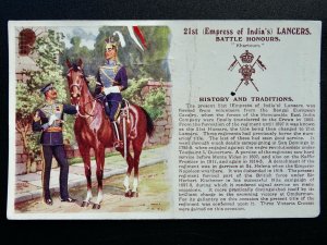 History & Tradition 21st EMPRESS OF INDIA LANCERS Postcard Gale & Polden No.31
