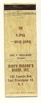 East Providence, Rhode Island/RI Match Cover, Dinty Moore's Diner, Inc.,...