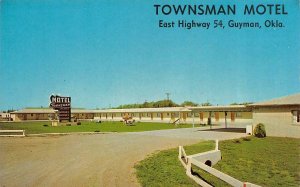 GUYMAN, OK Oklahoma  TOWNSMAN MOTEL~Harold Sloan  TEXAS CO  Roadside  Postcard