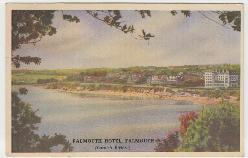 Cornwall; Falmouth Hotel, Falmouth, Cornish Riviera PPC, Unposted, c 1930's  