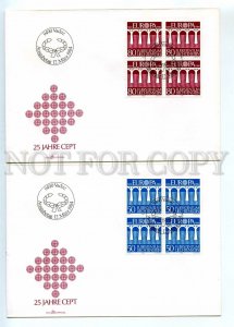 440695 Liechtenstein 1984 year set of FDC Europa CEPT block of four stamps