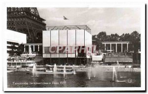 Postcard Old Paris 1937 International Exhibition Pavilion Sweden Eiffel Tower