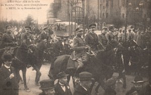 Vintage Postcard 1910's L'Etat Major Allie de la Suite Du Marechal Petain Entre