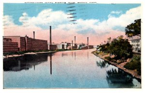 Massachusetts  Lowell Merrimac River Showing Mills