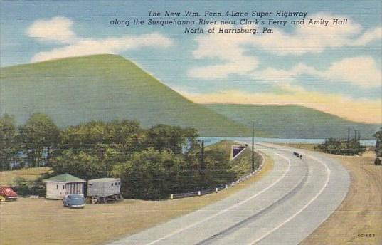 Pennsylvania Harrisburg The New WM Penn 4 Lane Super Highway Alog The Susqueh...