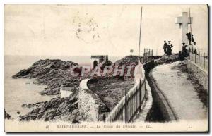 Postcard Old Saint Lunaire The Cross of Decolle