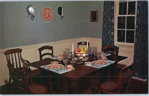 Heber C Kimball Home Dining Room erected 1845 Nauvoo Illinois Postcard