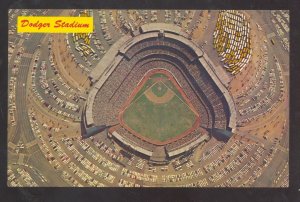 LOS ANGELES DODGERS DODGER STADIUM BASEBALL STADIUM AERIAL VINTAGE POSTCARD