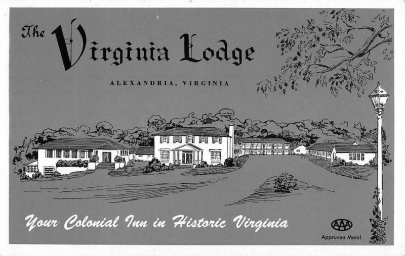 Alexandria Virginia Lodge Colonial Inn Antique Postcard K670613