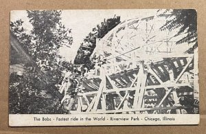 (CARDBOARD LIKE) PC UNUSED THE BOBS WORLD'S FASTEST, RIVERVIEW PK, CHICAGO, ILL.