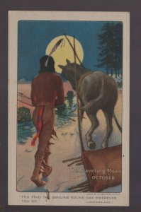 Dowagiac MICHIGAN 1910 ADVERTISING Doe-Wah-Jack INDIAN TRAVELING MOON Stove #2