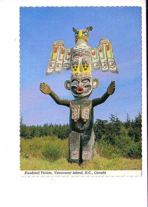 Kwakiutl Totem, Vancouver Island British Columbia,