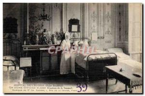 Postcard Old Army Hospital of & # 39Ecosse A young officer hurt Bonnet Somme ...