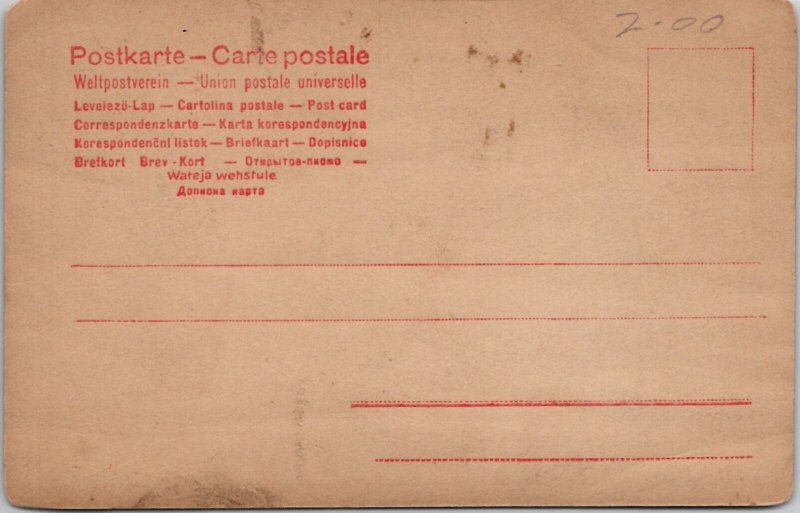 RPPC Child Clown Admiring Beautiful Girl Postcard A29