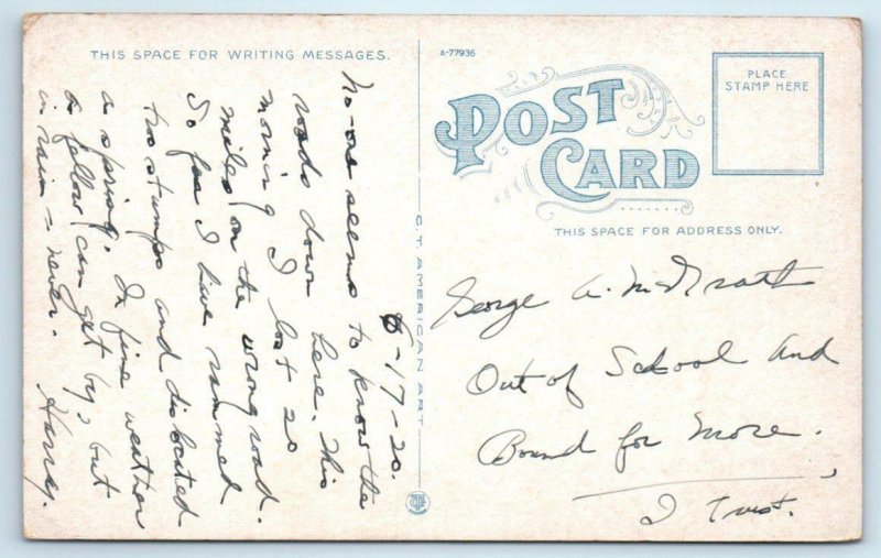 PINE BLUFF, Arkansas AR ~ New HIGH SCHOOL 1920 Jefferson County Postcard