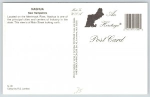 Nashua New Hampshire~Main Street~IOOF Odd Fellows Building~1980s Postcard