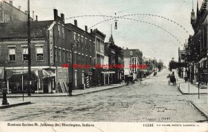 IN, Huntington, Indiana, Business Section, Jefferson Street,CU Williams No 13285