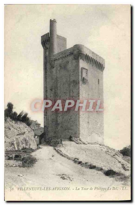 Old Postcard Villeneuve Avignon Philippe's Tour Bel