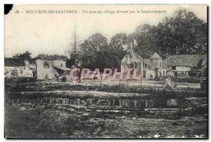 Old Postcard Rouvroy-en-Santerre A corner devastated by the bombing Village M...