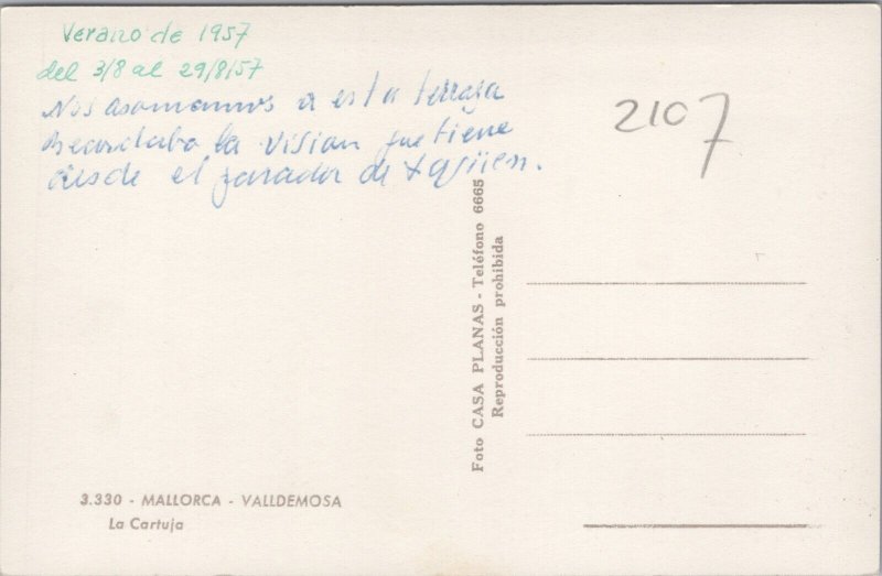Spain Mallorca Valldemosa La Cartuja Vintage RPPC C050