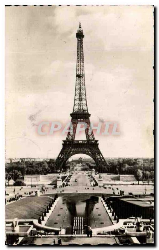 Old Postcard Paris And Its Wonders the Eiffel Tower View From Palais De Chaillot