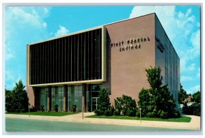 c1960's Entrance of First Federal Savings & Loan Ass'n Daytona Beach FL Postcard 