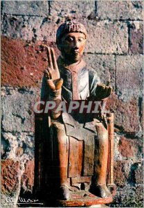 Postcard Modern Murat (Cantal) Church of Bredons statue of St. Peter (XII cen...