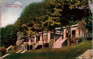 Postcard Swiss Terrace in Winona Lake, Indiana~138143