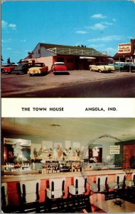 Postcard The Town House Restaurant in Angola, Indiana~1491