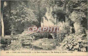 Old Postcard 115 Versailles park bath of Apollo
