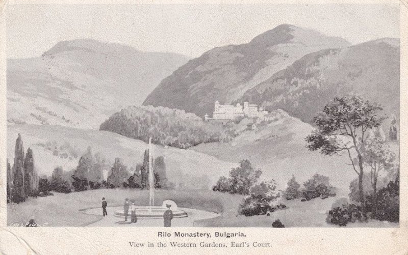 Rilo Monks Monastery Bulgaria Old Postcard