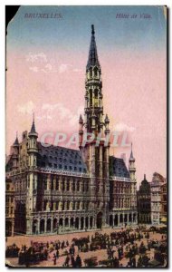 Old Postcard Brussels City Hall