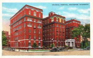 Vintage Postcard 1930's Colonial Hospital Rochester Minnesota The CO-Mo Co. Pub