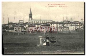 Old Postcard The Tarn et Garonne Caussade Vue Generale Women Children Stroller