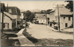 WILMINGTON VT MAIN STREET ANTIQUE REAL PHOTO POSTCARD RPPC