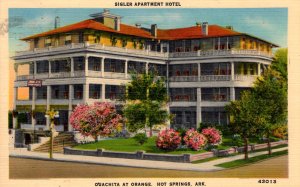 Hot Springs, Arkansas - The Sigler Apartment Hotel - in 1945