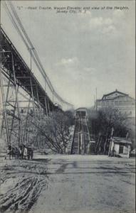 Jersey City NJ L Road Trestle Wagon Elevator c1910 Postcard EXC COND