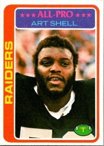 1978 Topps Football Card Art Shell Oakland Raiders sk7413