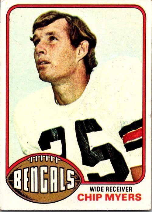 1976 Topps Football Card Chip Meyers Cincinnati Bengals sk4265