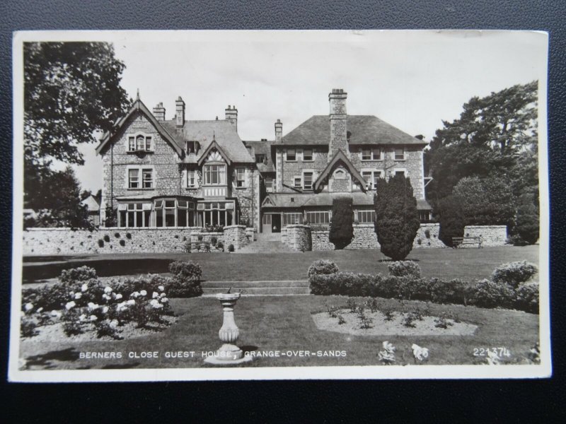 Cumbria Grange Over Sands BERNERS CLOSE GUEST HOUSE c1950's RP Postcard