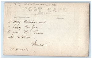 Italy RPPC Photo Postcard Military Official Soldier 1918 WW1 Antique Posted