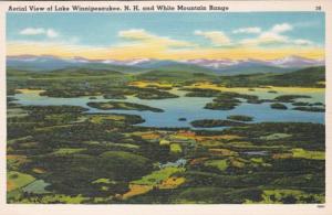 New Hampshire Aerial View Of Lake Winnipesaukee & White Mountain Range